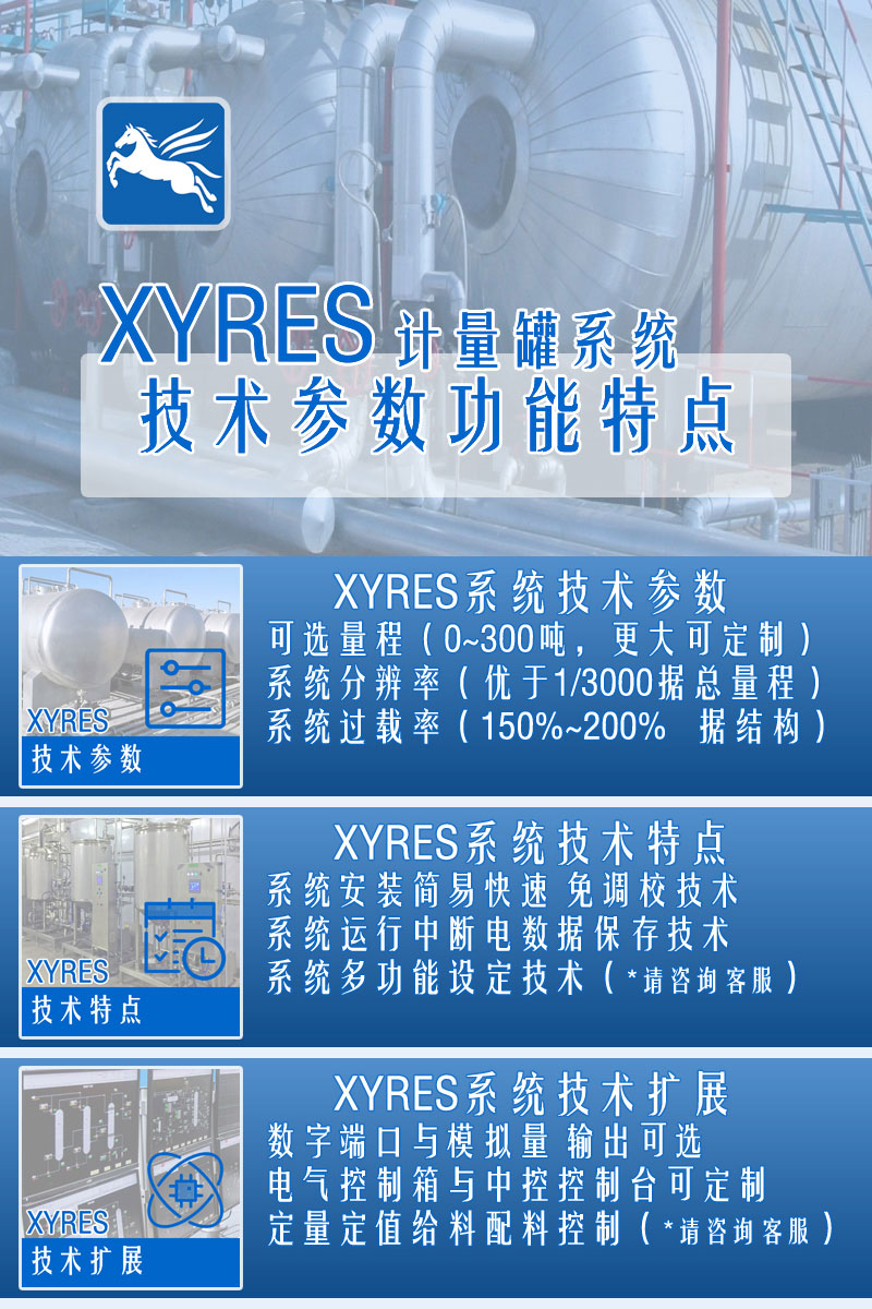 XYRES電子稱(chēng)重式計量罐系統 配置參數