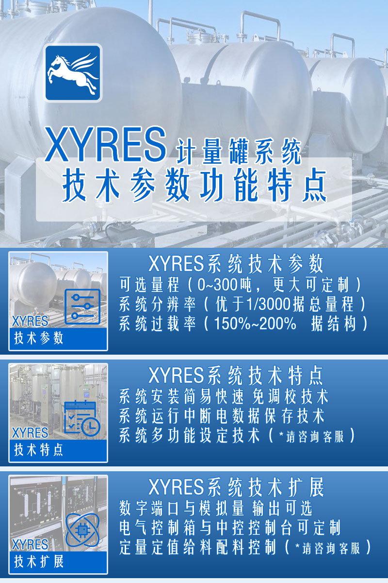 XYRES電子稱(chēng)重式計量罐系統 特點(diǎn)