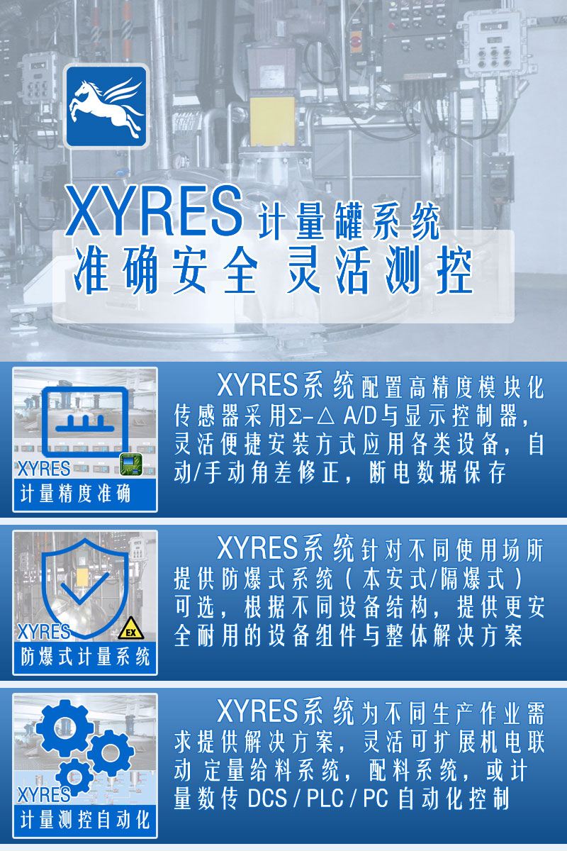 XYRES電子稱(chēng)重式計量罐系統 特點(diǎn)
