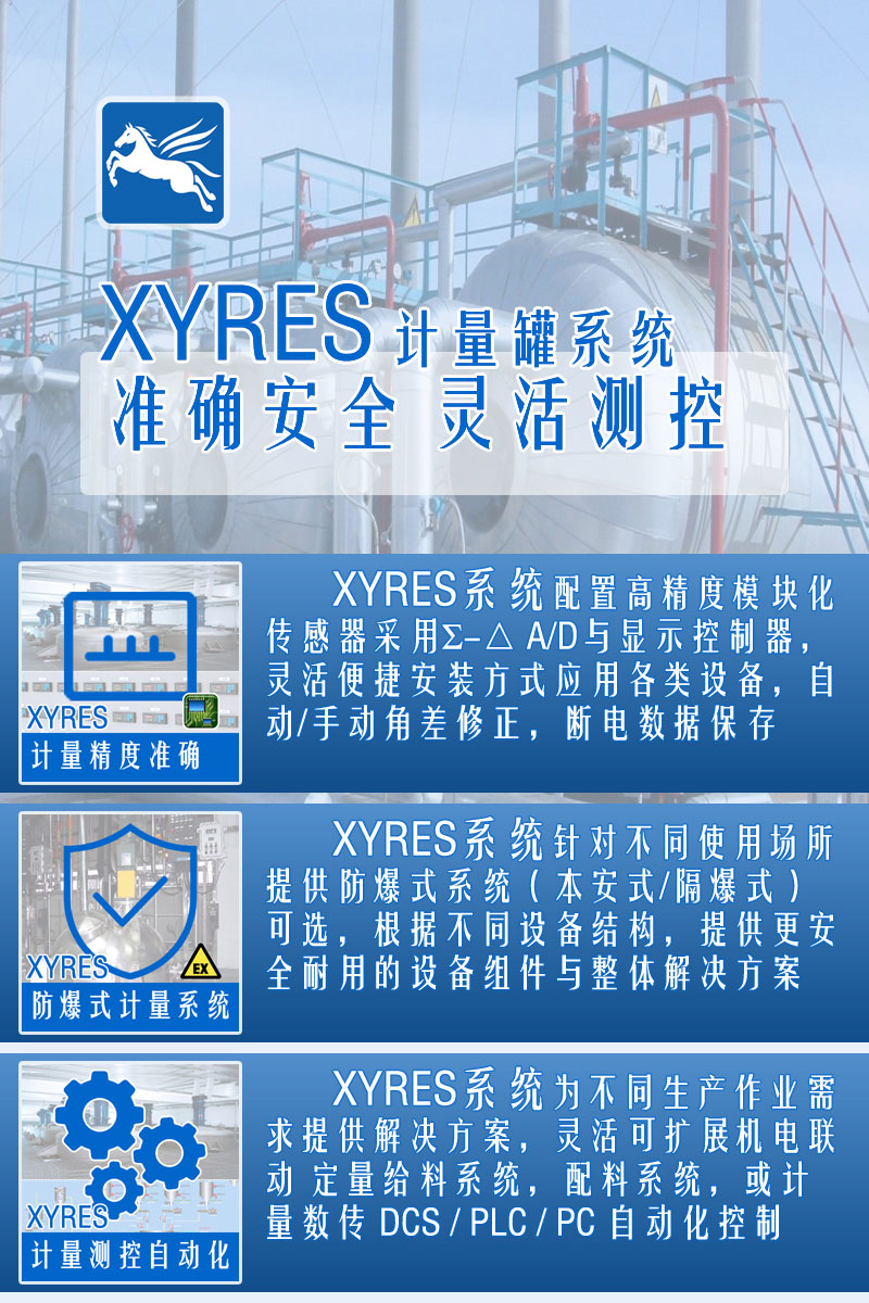 XYRES電子稱(chēng)重式計量罐系統 特點(diǎn)